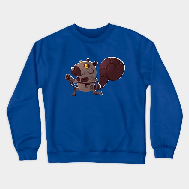 Robo Squirrel Crewneck Sweatshirt by LAckas